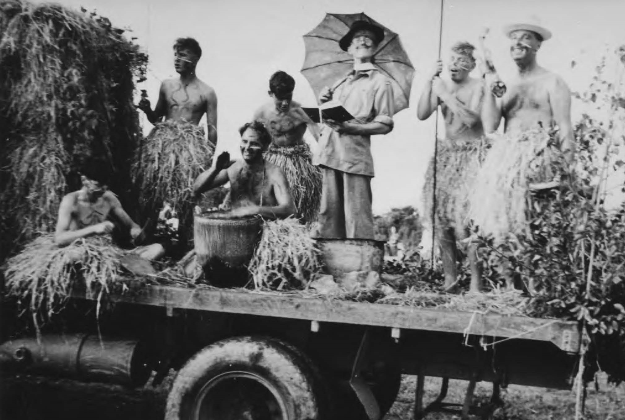 1965 Carnival Float - Missionary in the cooking pot!