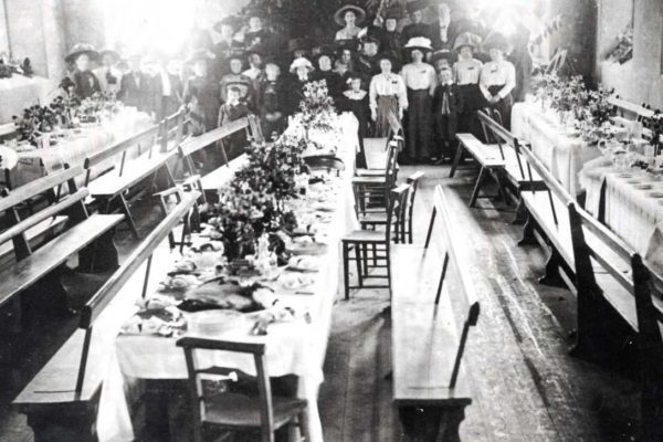 A celebration in the Village Hall