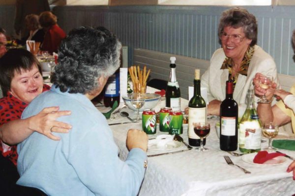 A fundraising meal in the Village Hall