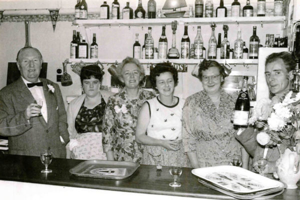 Behind the bar at The Lawns Public House