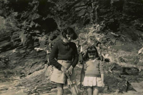 Evacuees in Port Isaac