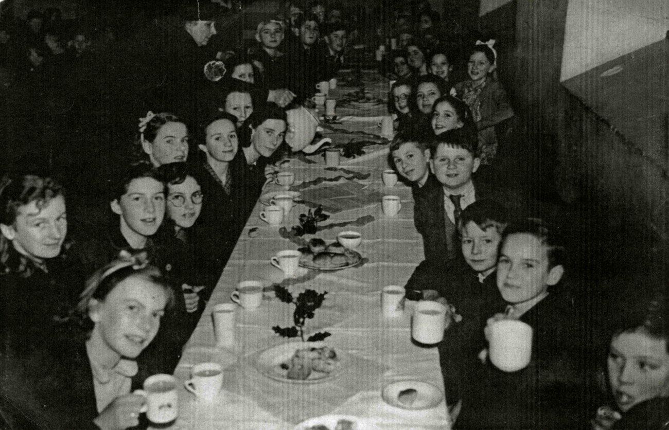 Evacuees in Port Isaac