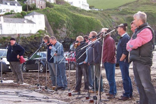 Fisherman's Friends open the 2009 Port Isaac Music Festival with their first outing of the season on the Platt