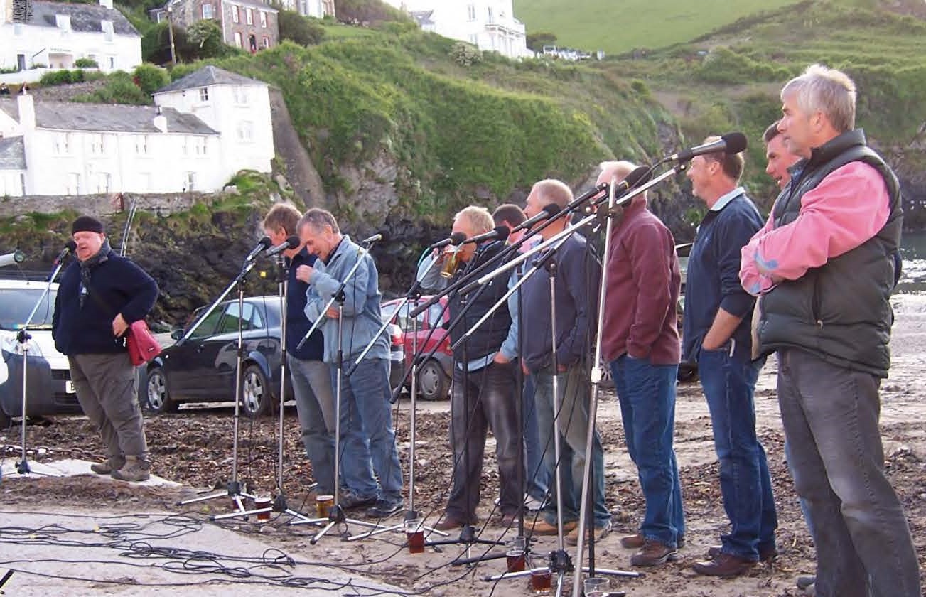 Fisherman's Friends open the 2009 Port Isaac Music Festival with their first outing of the season on the Platt