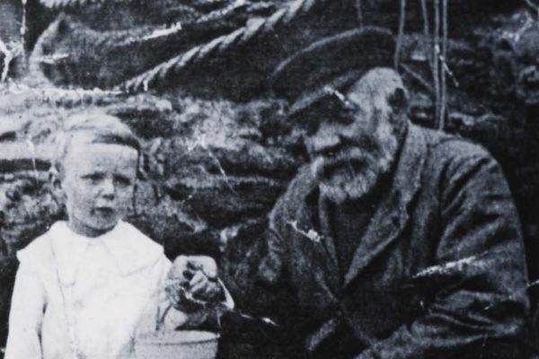 Granfer May with grandson William in his Sunday best, c 1925