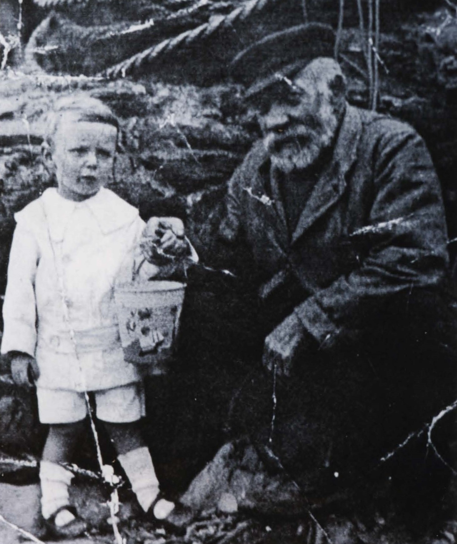 Granfer May with grandson William in his Sunday best, c 1925