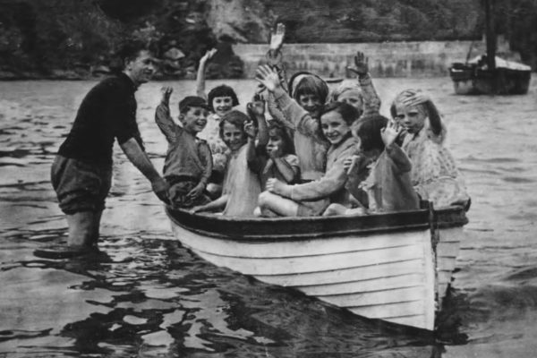 Having fun in the harbour, c 1940