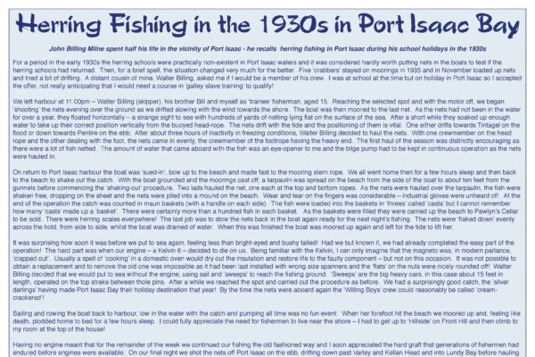 Herring fishing in the 1930s