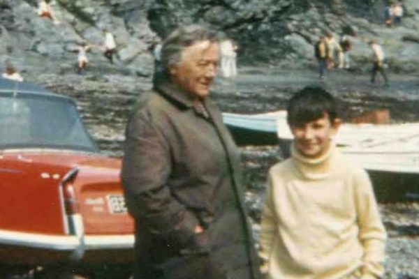 Jon Cleave and Aunt Sue on Port Isaac Beach