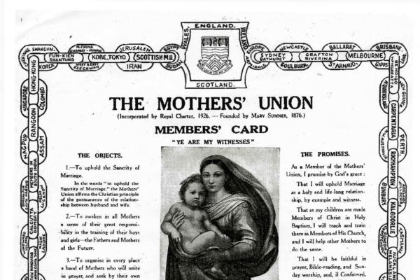 Mothers’ Union card