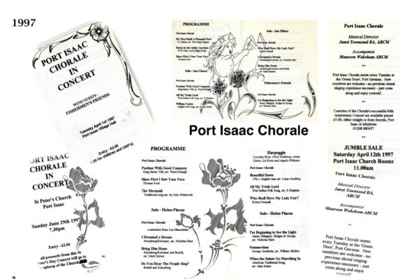 Port Isaac Chorale concert programmes 1997