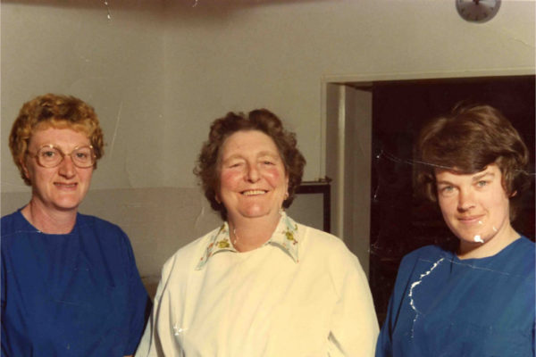 Port Isaac School Dinner ladies in the 1980s