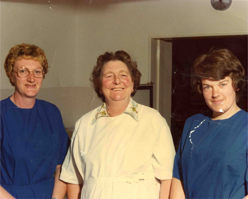 Port Isaac School Dinner ladies in the 1980s