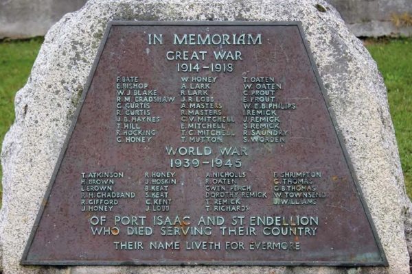 Port Isaac War Memorial 1914-18