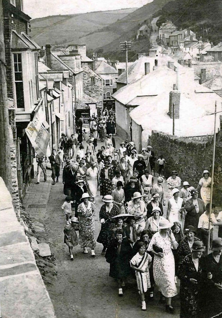 Temperance Parade going up Fore Street, 1930s