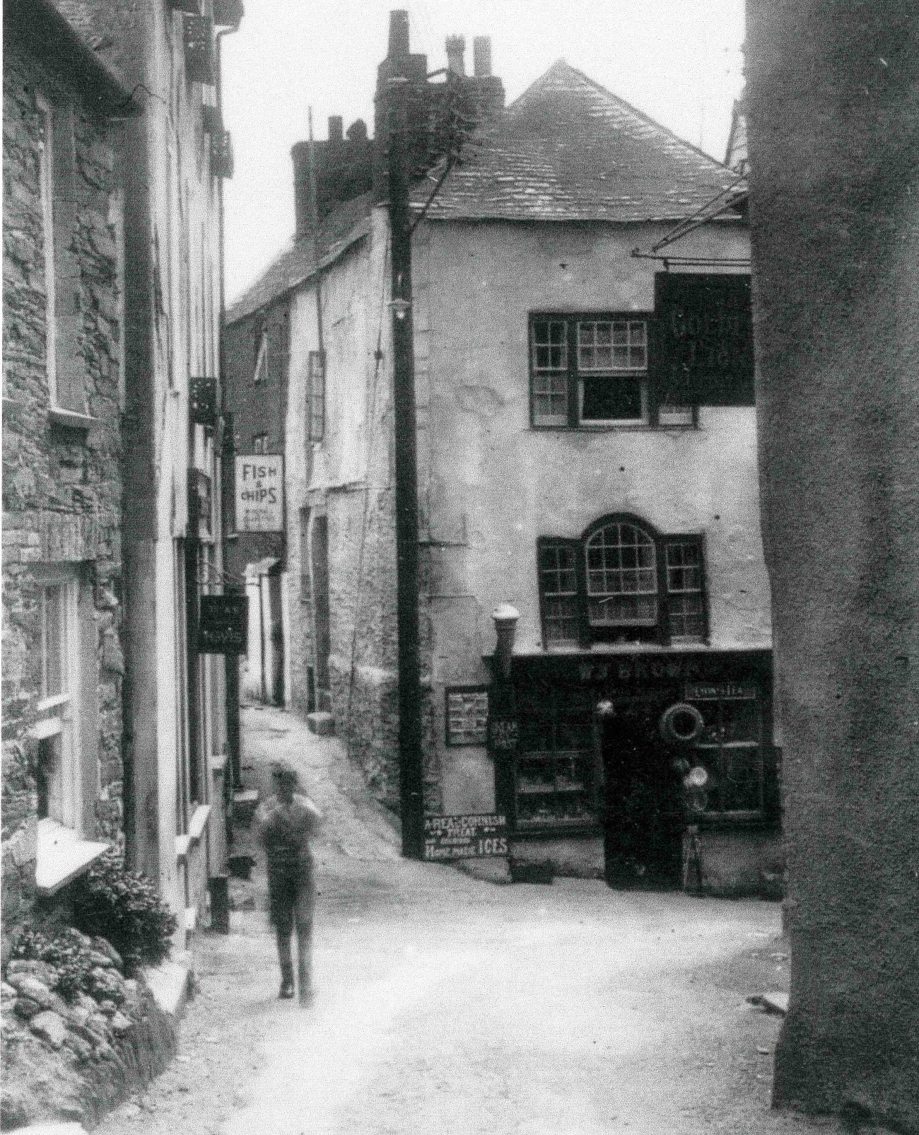 WJ Browns Shop on the corner of Fore Street