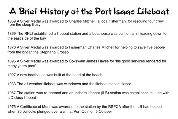 A Brief History of the Port Isaac Lifeboat