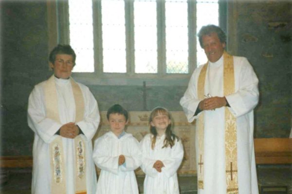 Altar servers at St Endellion Church