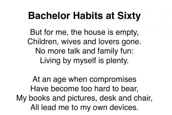 Bachelor Habits at Sixty