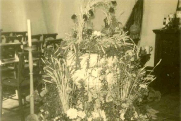 Harvest Festival in St Peter's Church, 1967