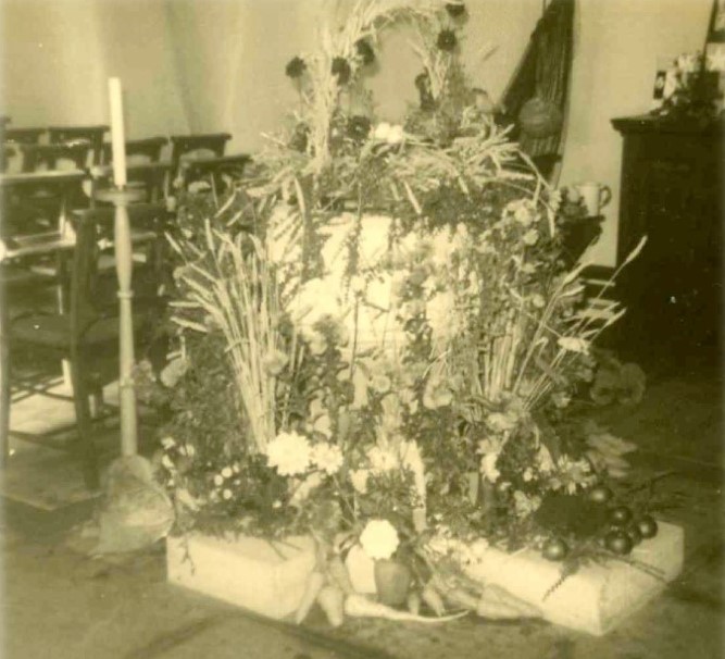 Harvest Festival in St Peter's Church, 1967