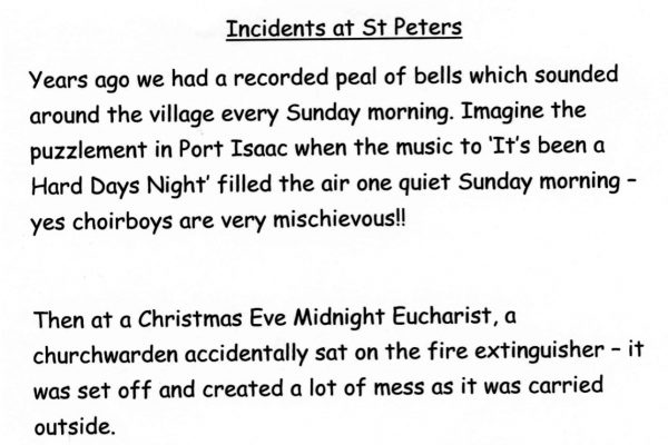 Incidents at St Peter's Church