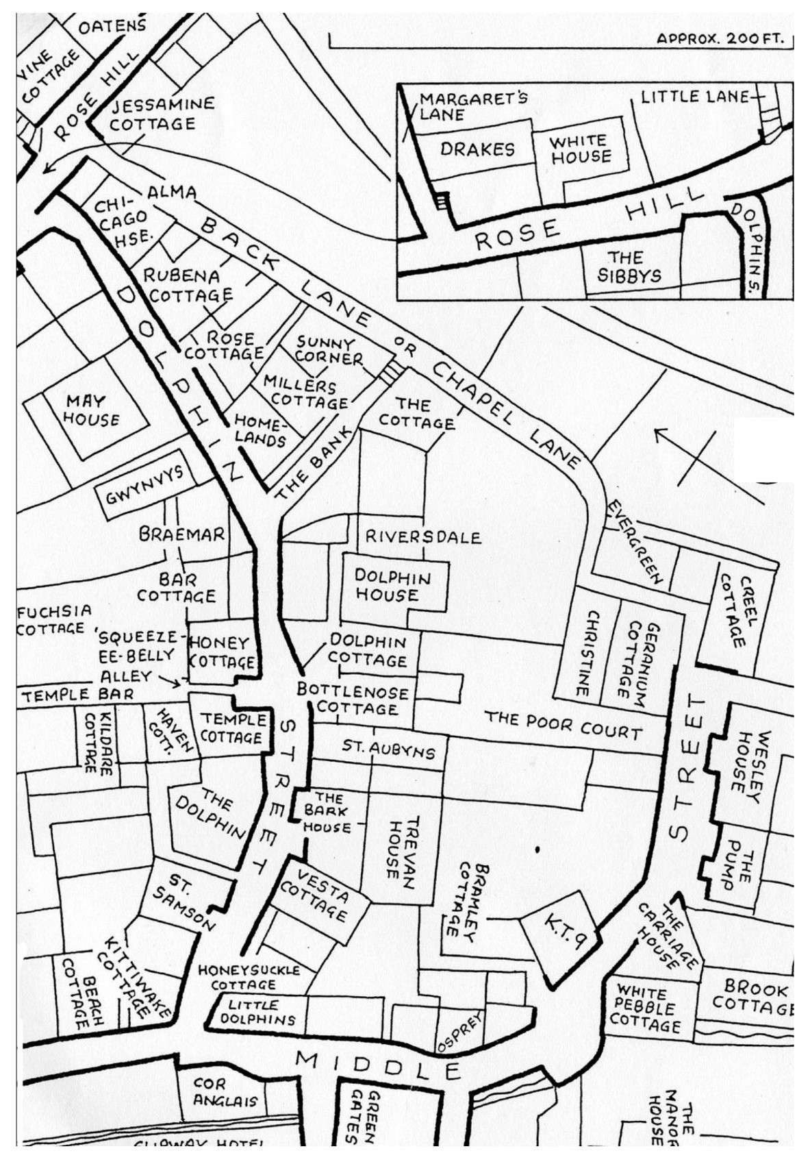 Middle Street Dolphin Street area map