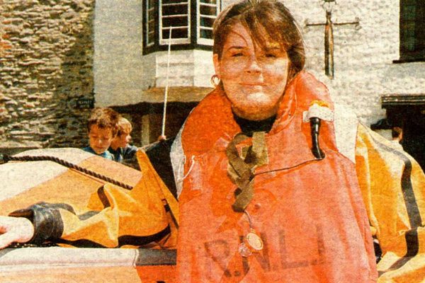 Nicki Bradbury, the first female crew member of Port Isaac Lifeboat