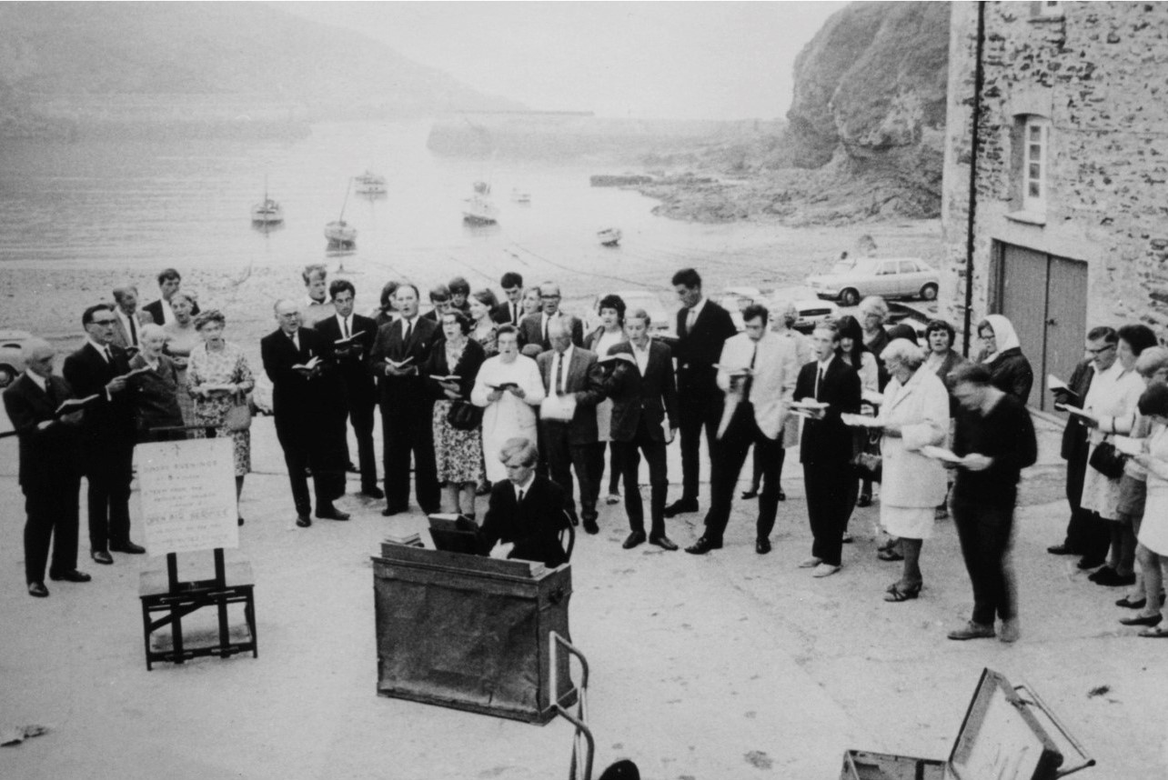 Open air service on the Platt, Summer 1969