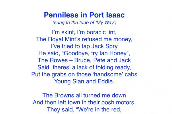 Penniless in Port Isaac