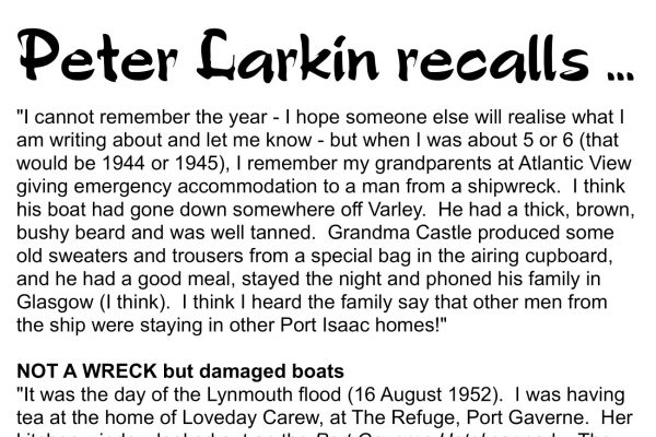 Peter Larkin recalls …