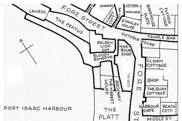 Port Isaac Harbour area map