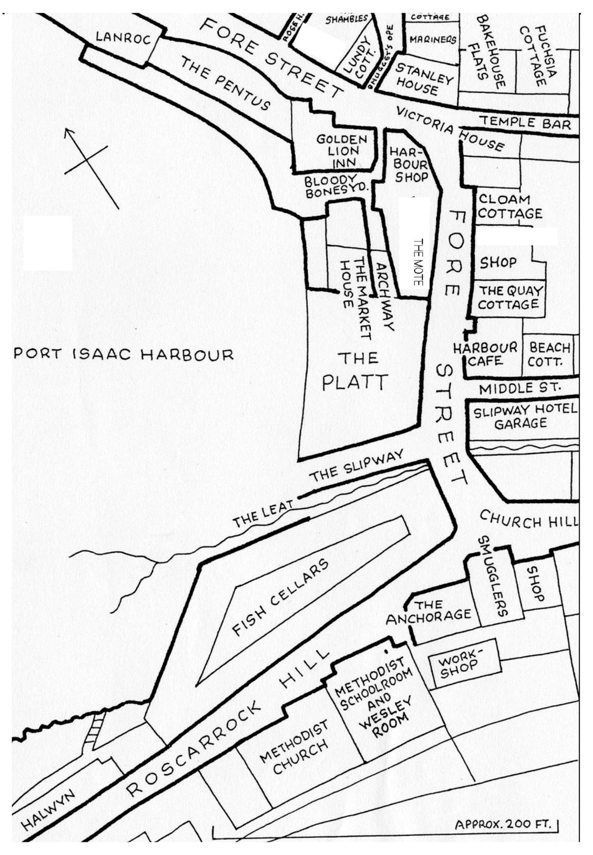 Port Isaac Harbour area map