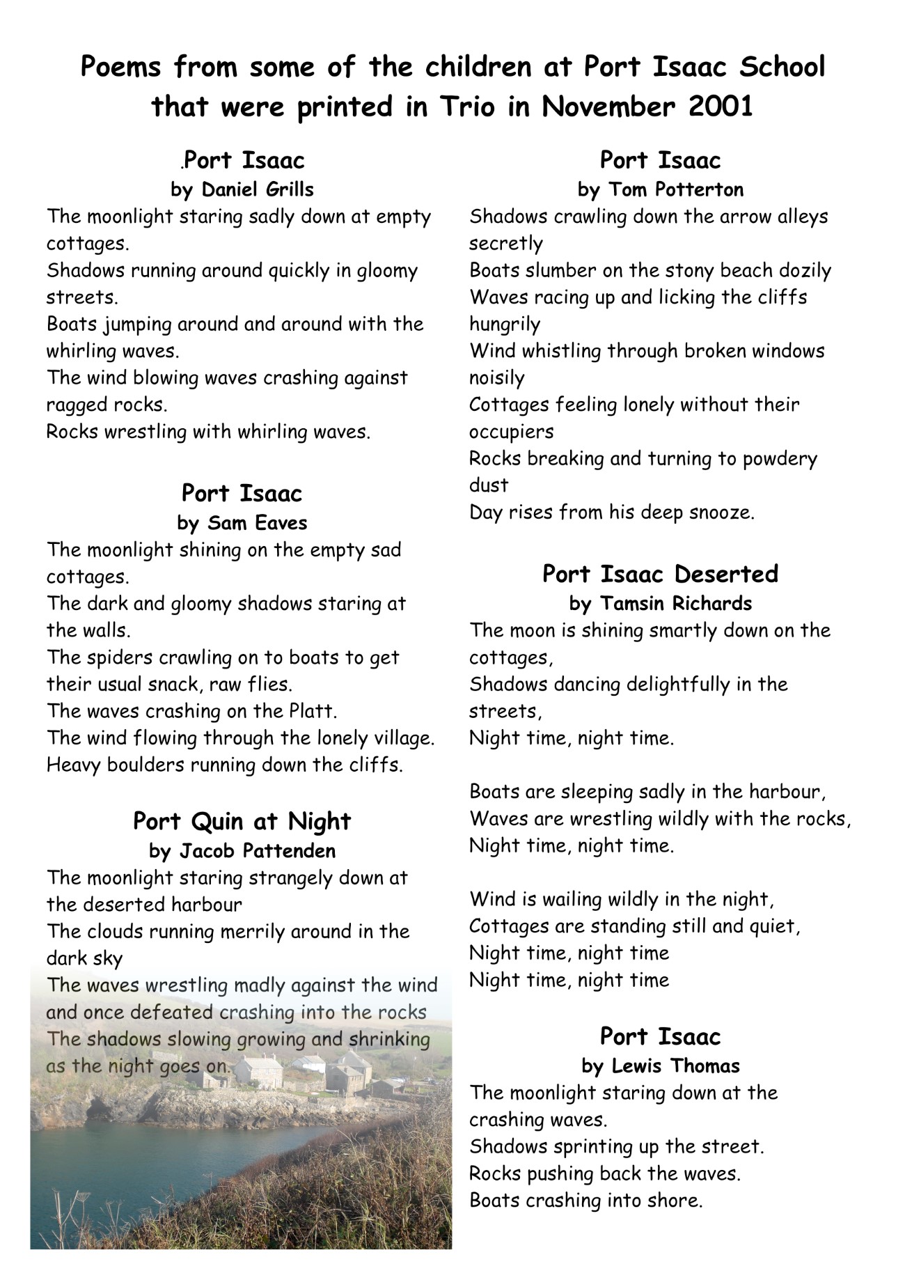 Port Isaac Poems