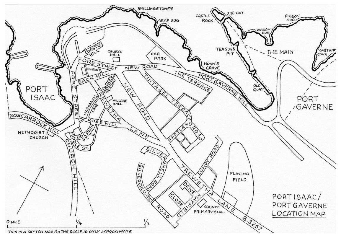 Port Isaac/Port Gaverne map