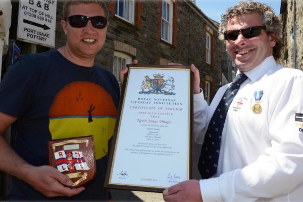 RNLI Crew Service Award to Kevin Dingle