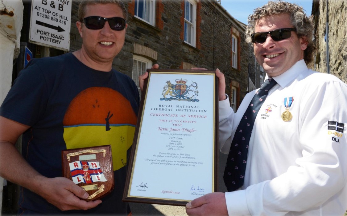 RNLI Crew Service Award to Kevin Dingle