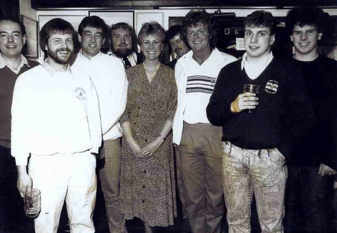 Some of the crew with the late Jill Dando