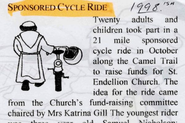 Sponsored cycle ride, 1998 ish