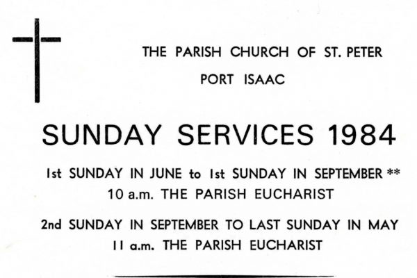 St Peter's Church Sunday Services, 1984