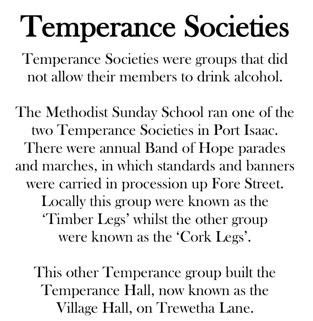 Temperance Societies