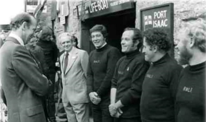 The Duke of Kent visits Port Isaac Lifeboat Station - 1978