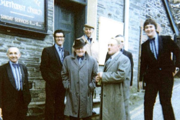 The Treviscoe Choir at Roscarrock Chapel, 1968