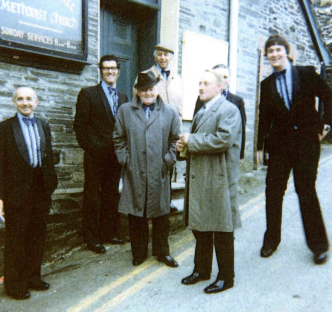 The Treviscoe Choir at Roscarrock Chapel, 1968