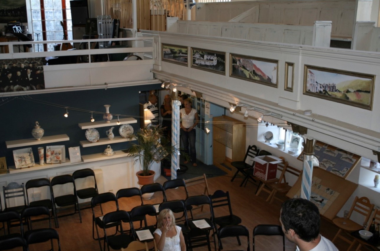 The inside of the Chapel, now the Pottery, 2010