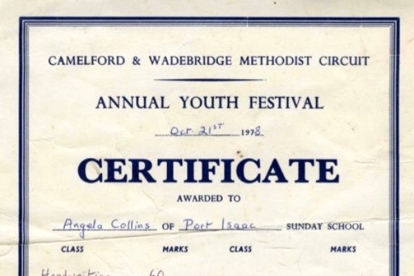 Youth Festival Certificates - Angela Collins